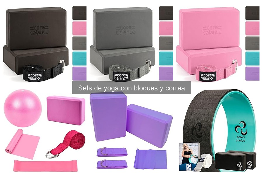 Precios promedio de sets de yoga con bloques y correa