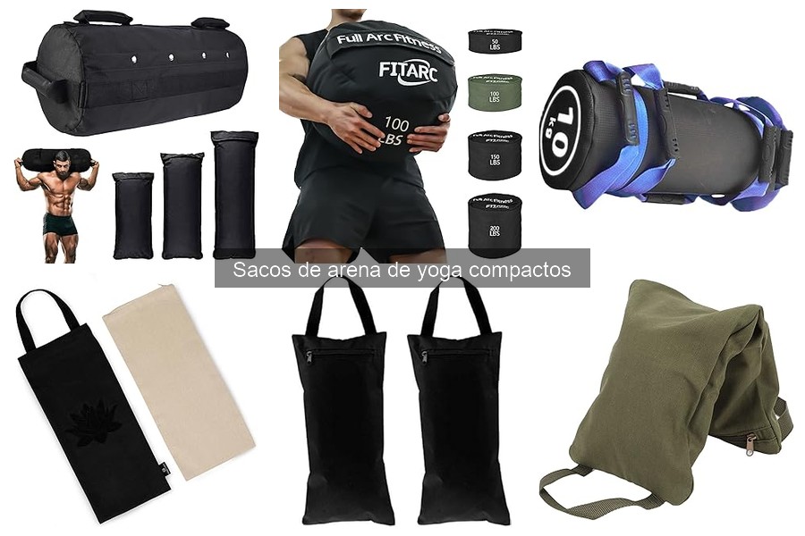 Sacos de arena de yoga compactos para sesiones grupales