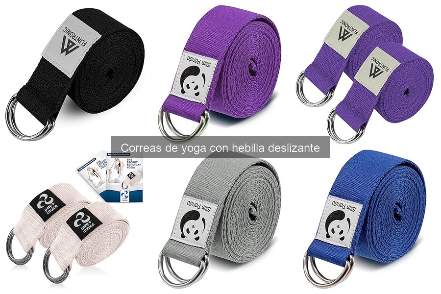 Tipos de correas de yoga con hebilla deslizante en el mercado