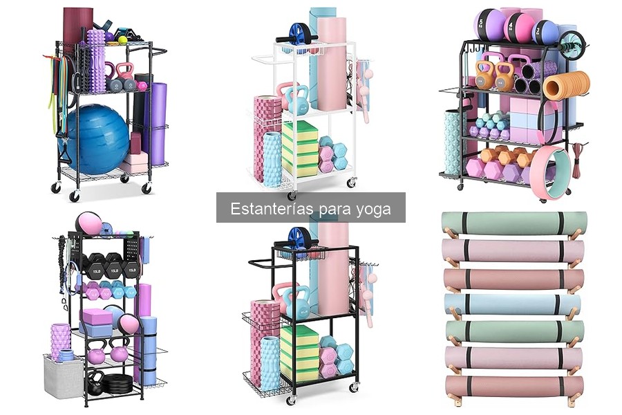 Tipos de estanterías para yoga: guía de materiales y características